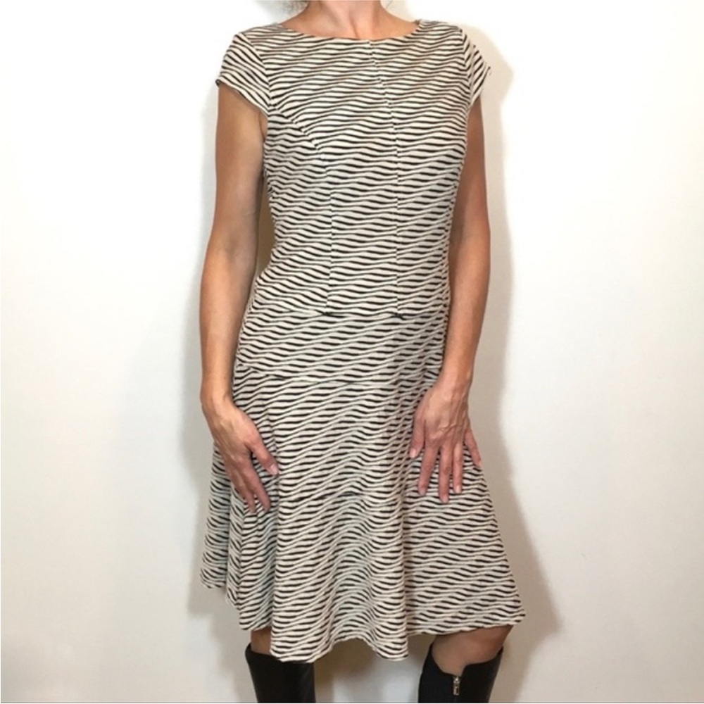 Mock-Zebra Print Anne Klein Knee-Length Dress